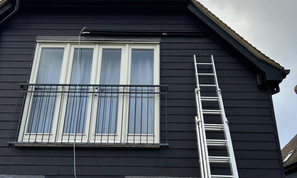 a ladder on a house